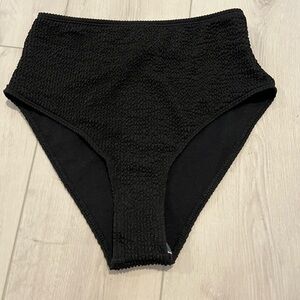 Pink Lily Black Bikini Bottom